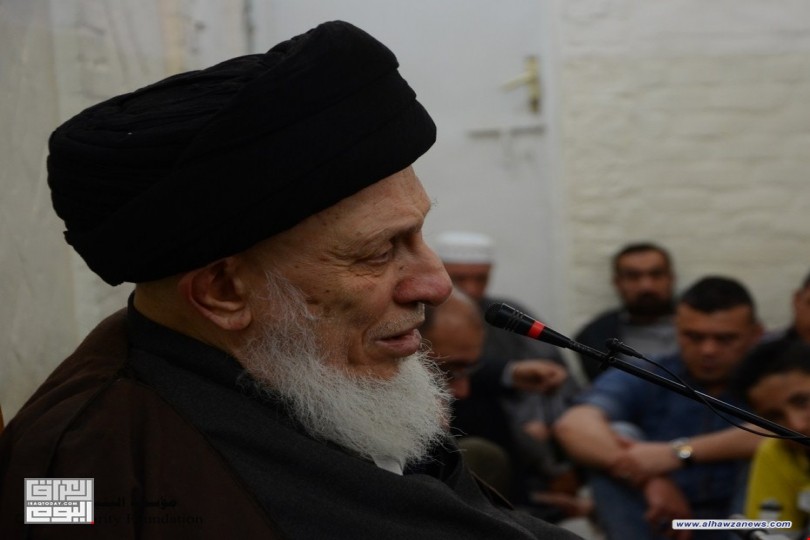 المرجع الحكيم يوصي أبناء شهداء الحشد الشعبي بالاعتماد على انفسهم ويدعو الشباب الاكاديمي بالابتعاد عن الأمور التافهة