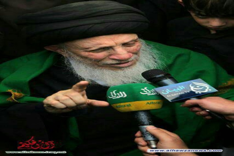 سماحة السيد الحكيم (مدّ ظله) يوصي خدمة سيد الشهداء (عليه السلام) 