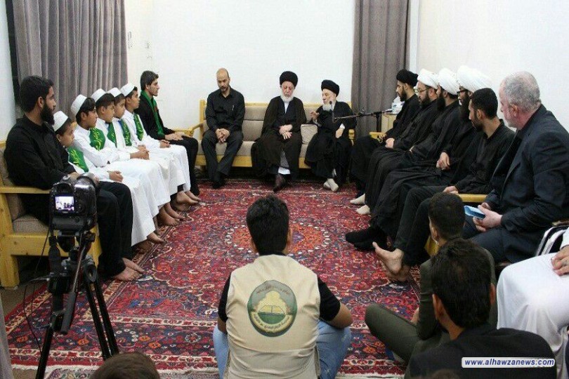 سماحة المرجع الديني السيد الحكيم (مدّ ظله) يدعو حفظة القران من الناشئة إلى العمل به والتفكر بآياته والتحلي بأخلاقه