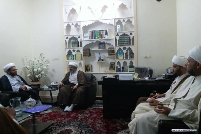 زيارة وفد مركز الامام الصادق للدراسات التخصصية في النجف الاشرف الى مكتب المرجع اليعقوبي في قم المقدسة