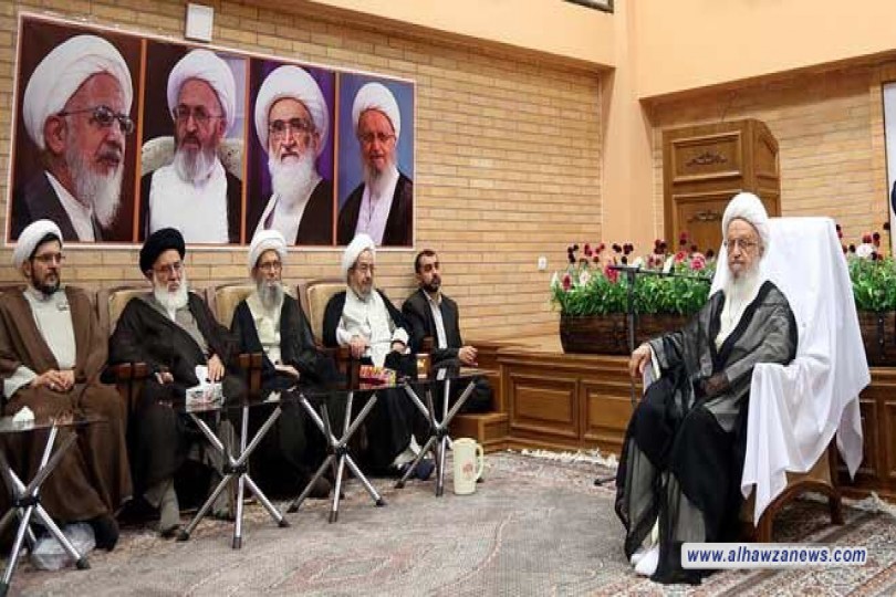 المرجع الديني مكارم الشيرازي: تمركز الطلاب في قم أمر مقلق/ وصف السيدة خديجة بأرملة و عمرها 40 عام مؤامرة أموية