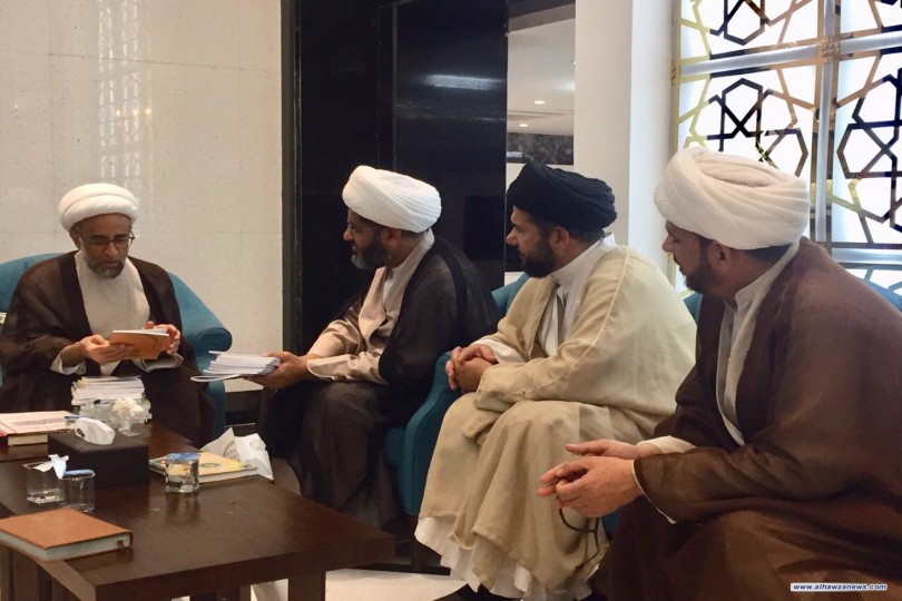 مركز الامام الصادق ع يزور الشيخ الصفار في مقر اقامته في النجف الاشرف 