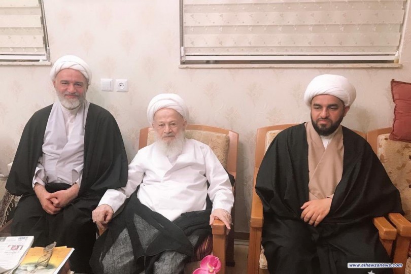 مدير مكتب المرجعية في قم يزور اية الله الشيخ محفوظي 