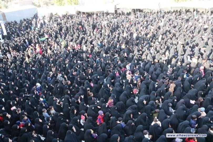 تشييع مهيب للصديقة الطاهرة فاطمة الزهراء (ع) في محافظة المثنى .