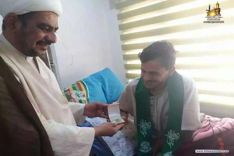 لجنة الارشاد في العتبة العلوية تقلد مبلغيها الجرحى وشاح أمير المؤمنين (ع)