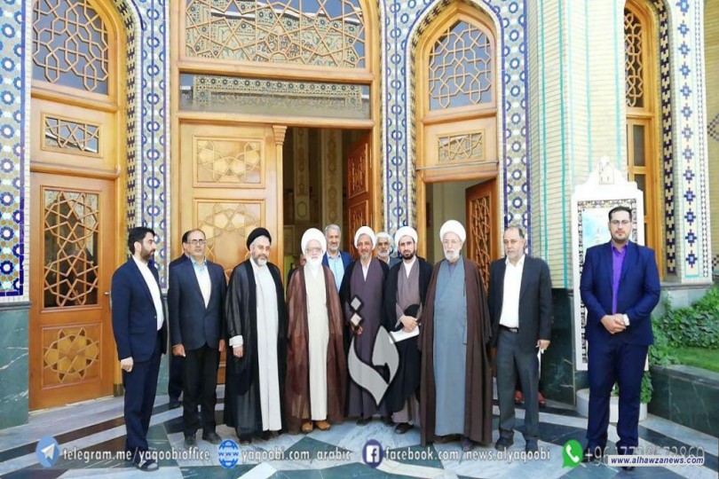 المرجع اليعقوبي يتشرف بزيارة مشهد الامام الرضا (عليه السلام)