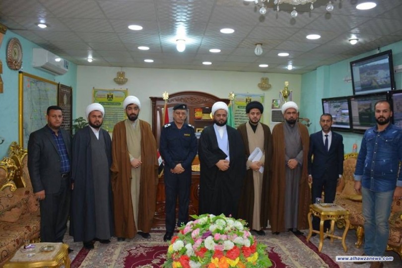 تفعيلاً لخطاب سماحة المرجع اليعقوبي ( دام ظله ) الأخير في الزيارة الفاطمية مدير مكتب المرجع اليعقوبي يبحث مع قائد شرطة ذي قار المشاكل الاجتماعية في المحافظة