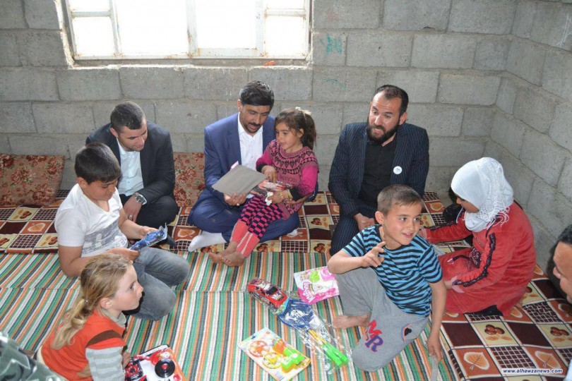 مؤسسة فيض الزهراء (ع) المقر العام تتفقد فرع نينوى المركزي وعوائل الايتام والفقراء .