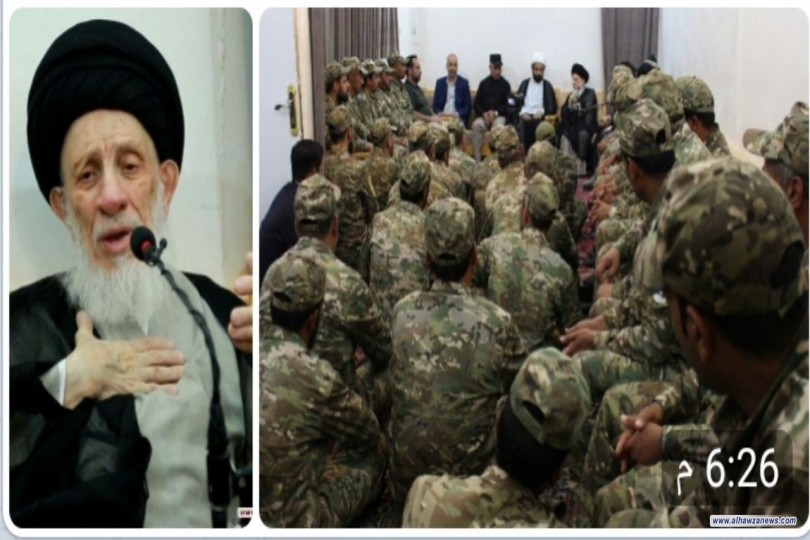 السيد الحكيم (مدّ ظله) يشيد بتضحيات وانتصارات متطوعي الحشد الشعبي، ويوصيهم بأن يتميزوا بالأخلاق الحميدة .