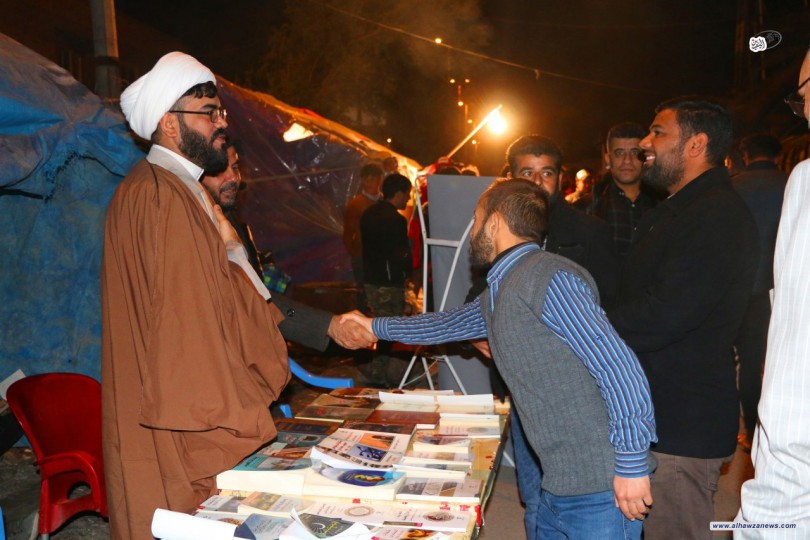 ساحات التظاهر في محافظة واسط تشهد افتتاح مخيم العفاف 