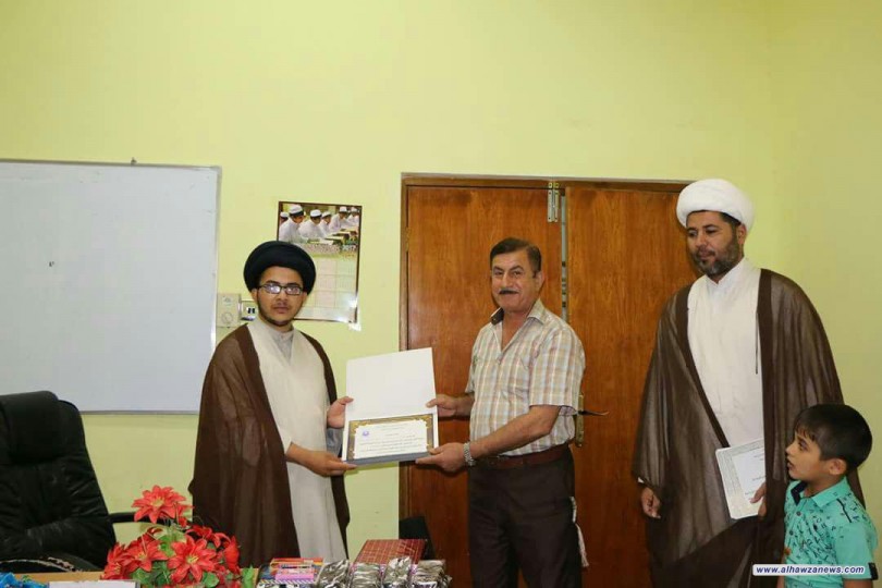 مكتب المرجع الديني الشيخ محمد اليعقوبي ( دام ظله ) في قضاء الحي يحتفل بختام الدورات الصيفية 